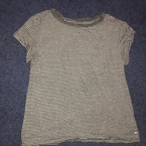 Super soft grey and white striped shirt